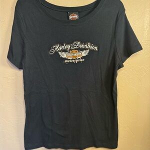 Harley-Davidson Black Tee with Gold Logo